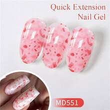 MSRUIOO 1pc 8ml Quick Extension Nail Gel Polish , Glitter Sequins Builder Gel Varnish For Finger Extend , UV LED Cured, Long Lasting Nails, Semi Permanent Soak Off Nail Extension Gel For Manicure Home And Salon Nail Supplies - Multicolor - View 4