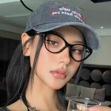Cat Eye Eyeglasses Clear Glasses Accessories Christmas - Black - View 4