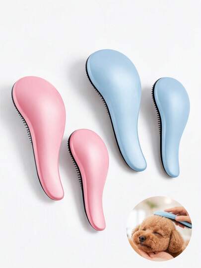 7Alas 1 pièce Brosse de toilettage pour chien, Peigne de massage de beauté pour chien Teddy, Outil de retrait de poils pour petits chiens et Bichon Frisé, Brosse pour animaux de compagnie, Peigne pour animaux de compagnie, Peigne à poils lisses, Sans dommage à la peau, Retire les poils lâches, Sans envol de poils, Couleur aléatoire