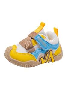 1 Pair Unisex Breathable Sports Shoes, Skate Shoes, Baby Non-Slip Running Shoes, German Training Shoes, Student Shoes, Suitable For Spring, Summer, Autumn, Winter - Yellow - View 7