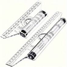 2pcs Plastic Ruler Drawing Roller Ruler Parallel Ruler Multi Functional Drawing Design Ruler Used For Measurement Drafting Schools And Offices - 2pcs Set - View 2