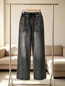 Plus Size Jeans - Dark Gray - View 3