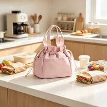 New Drawstring Insulated Lunch Bag, Portable, Large Capacity, Easy To Clean, Reusable And Multi-Functional. Essential For Work, Travel, Picnic And Daily Use. Perfect As A Christmas Or Halloween Gift. (Not Suitable For Food Contact) - View 4