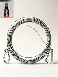 1pc Durable Stainless Steel Clothesline, 78.74 Inch Portable Laundry Drying Rope - Strong And Break-Resistant, Indoor And Outdoor Use, Suitable For Camping, Bathroom, Dorm, Rental, Outdoor Travel, Essential Practical Home Laundry Drying Item - A - View 15
