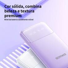 Power bank 20000mAh – Carregador Rápido, Bateria de Grande Capacidade, Quatro Cabos Integrados, Compatível com Todos os Dispositivos, Carregamento Simultâneo de 5 Dispositivos, Design Compacto e Portátil, Ideal para Viagens e Uso Diário. - Rosa chiclete - Visão 7