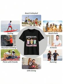 Men T-Shirts - 黑色 - 查看 3