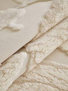 SANMOSPIN 1PC Bohemian Style Sofa Cover, Thick Quilted Sofa Cushion With Leaf Pattern, Soft And Comfortable, Pet-Friendly, Machine Washable, Suitable For 1/2/3/4 Seater L-Shaped Sofa, Living Room, Bedroom, Office Decor - Beige - View 7