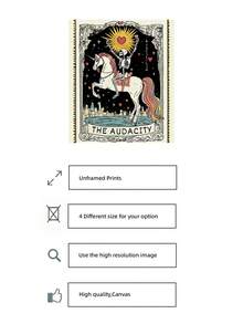 1pc Frameless Tarot Skeleton Gothic Wall Art Poster, Perfect For Dorms, Bedrooms, Parties, With A Minimalist Witchy Vibe, Back-To-School Gift - Frameless - View 6