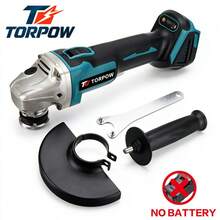 TORPOW High Power Brushless Cordless Angle Grinder 125mm Disc 10000RPM M14 Spindle Handheld Lithium Battery Grinding Polishing Cutting Rust Removal Multi-Function Electric Tool - Blue - View 8
