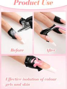 Nail Tape/Latex Nail Polish Barrier Peel Off/U-Shaped Nail Protection Sticker & Rotary Pen Set, Odorless Latex Protective Agent Effectively Prevents Staining And Bleeding, Suitable For Painting, Printing And Nail Art Design Multiple Scenarios, Flexible Soft Tool Fits Nail Surface Without Damaging Natural Nails, Professional Grade Nail Art Accessory Also Beginner Friendly Equipment - Multicolor - View 7