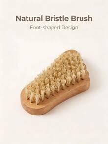 Wooden Handle Foot Brush, Deep Exfoliating Foot Cleaning Brush, Removes Dead Skin And Odor, Portable Shower Bath Foot Cleaning Tool, Suitable For Home SPA Foot Care - Multicolor - View 1