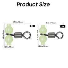 50pcs Glowing Gourd Rotating Rings, Split Ring Swivels, Figure 8 Rings, Gourd Balance Rings, Long Pole Fishing Line Rig, Fishing Accessories Small Parts - Multicolor - View 7