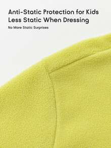 Balabala BalaOne Kids Anti-Static Fleece Sweatshirt, 2025 Winter Style, Warm Top For Boys And Girls - Yellow Green - View 9