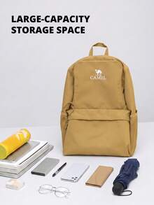 CAMEL CROWN Foldable Large Capacity Travel Backpack, Short Trip & Gym Storage Bag - Coconut Shell - View 2