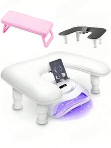 Professional U-Shaped Adjustable Nail Armrest, Ergonomic Nail Hand Pillow With Detachable Soft PU Leather Pad, Tiltable Non-Slip Wrist Support, Suitable For Nail Salon, Home Use, Nail Artists And Beginners, Perfect Gift For Nail Technicians - Multicolor - View 10