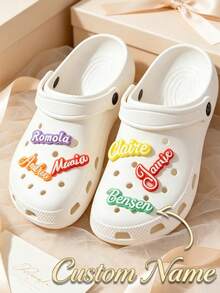 Personalized 3D Name Shoe Charms, Customizable Color And Name Shoe Decorations, Shoe Accessories, Letter Shoe Clips, Party Favors, Birthday Gifts - Multicolor - View 7