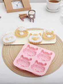 4-Cavity Cartoon Alpaca Silicone Mold 2 Pieces Set With Dropper, Easy Release, DIY Chocolate Jelly Pudding Baking Tool, Suitable For Handmade Baking, Chocolate Making, Cake Decoration, Handmade Soft Candy, Home Baking - Multicolor - View 9