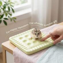 Hamster Ceramic Cooling Pad, Cute Cookie And Cheese Shaped Cooling Stone For Small Animals, Dwarf Hamster Cage Accessory, 12cm X 12cm / 15.8cm X 13.5cm - Multicolor - View 8