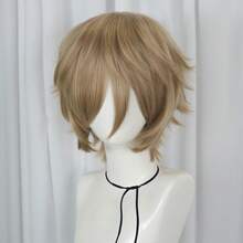 Wig Unisex Medium-Short 12 Inci, Terbuat dari Serat Sintetis Tahan Panas, Cocok untuk Cosplay, Pemakaian Sehari-hari, Foto Pesta, Tersedia dalam Berbagai Warna - MultiWarna - View 70