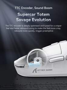 ATTACK SHARK Mouse Nirkabel Ringan PAW3395 Gaming Tiga Mode Mouse Bluetooth Nirkabel Pengisian Daya dengan Basis RGB Mouse Gaming Kompetitif Komputer - View 10