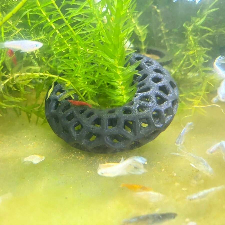 Shrimp Cave For Aquarium Plants, Round Aquarium Cave, Suitable For Cherry Shrimp And Dwarf Shrimp, Compatible With Planted Shrimp Tank Accessories, Aquarium Decoration - A - View 1