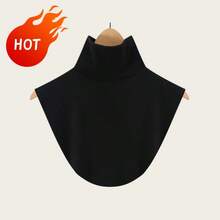 High Neck Fake Collar Women's High Elastic Neck Warmer Shawl Windproof Warm Base Layer Decoration Suitable For Outfit Matching, Winter Base Layer, Windproof Warmth, Autumn/Winter High Neck Scarf - Multicolor - View 14