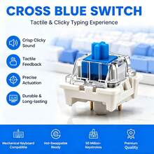Mechanical Keyboard Switches Fidget Clicker Kit 30/50/100Pcs Shaft Include 10/20Pcs Keychain Ring For Gaming Keyboard Replacement Portable Stress Relief Decompression Fingertip Fidget - View 2