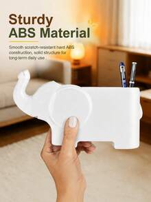 Cute Elephant Desktop Storage Box Stationery Memo Paper Holder Student Dorm Home Office Desk Organizer Multi-Function Card Holder Pen Holder Gift - View 5