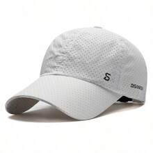 Solid Color Casual Quick-Dry Breathable Mesh Baseball Cap, Unisex Summer Sun Protection Outdoor Sports Duck Bill Hat - A - View 2
