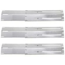 Criditpid Universal Stainless Steel Heat Plate Shield Flame Tamer Replacement for Brinkmann, Charbroil, , Chargriller, 3-Pack Burner Cover for Charbroil Grill, Extends from 11.75" up to 21" L - Multicolor - Ver 8