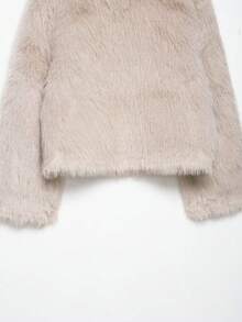 DEEKA Autumn/Winter New Women's European And American Style Fashion Minimalist Versatile Double-Sided Faux Fur Effect Jacket - Beige - View 11