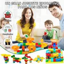 Kids Marble Runs - 180+ Pieces - Gift Box Included - View 8