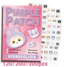 120/200/300pcs Stiker Hidrokoloid Kucing Lucu untuk Jerawat, 20 Model, Kapasitas Besar, Hadiah Kembali ke Sekolah dan Wisuda - Cat - View 1