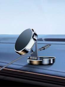 Magnetic Car Phone Holder, Alloy Material, 720° Rotation, Strong Magnetic Suction, Adhesive Base, Suitable For Dashboard, Windshield Or Center Console Installation, Car Dashboard Floating Navigation Phone Holder - Magnetic Bracket - View 4