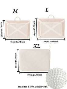 Anti-Deformation Laundry Bag For Wool Sweaters,Reusable Mesh Laundry Washing Bag, Portable Travel Clothes Storage Organizer Bag, - Multicolor - View 9