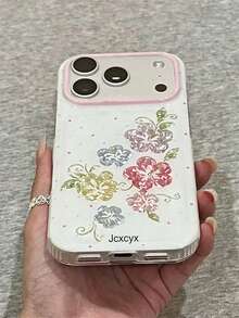 Estetika Lucu Polka Dot Warna-warni Bunga Glitter Tekstur Berlian Casing Ponsel Kompatibel Dengan iPhone 18 Pro Max 18 Pro 17 Pro Max 17 Pro 16 Pro Max 16 Pro 15 Pro Max 15 Pro 14 Pro Max 14 Pro 13 Pro Max Casing Anti Jatuh Artistik Bergaya - Putih - View 5
