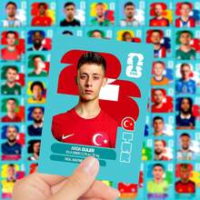 Panini FIFA 50張足球球員貼紙，混款足球之星肖像與國家隊卡片設計，適用於剪貼簿、手帳與足球迷 - 彩色 - 查看 2
