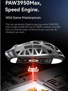 ATTACK SHARK R2 Magnesium Alloy Wireless Mouse PAW3950 Lightweight Gaming Esports Bluetooth Tri-Mode 4K8K Mouse - View 8