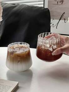 葡萄玻璃杯 個性化咖啡杯 牛奶拿鐵杯 水杯 果汁杯 2件組 - 無色 - 查看 1