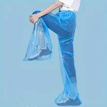 5pcs Lightweight Rain Trousers For Adults,Waterproof Rain Pants,Sturdy And Resilient Construction With Stretchy Waistband, Suitable For Any Weather, Great For Travel - Blue/Clear - Multicolor - View 6