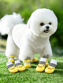 4pcs Dog Shoes, Paw Protection, Dog Shoes, Dog Paw Protection, Breathable, Suitable For Indoor And Outdoor Use In Summer - Multicolor - View 9