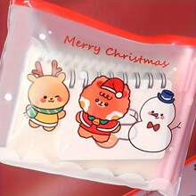 12/24pcs Christmas Cartoon PVC Zipper File Bags, Gift For Friends And Colleagues, Cute Transparent Stationery Storage Bags, Multi-Functional Gift - A - View 4