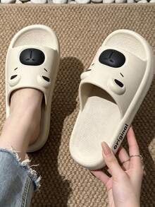 Summer New Fashion Minimalist Home Slippers, Casual Daily Versatile Style, Thick Sole Breathable, Soft & Comfortable, Unisex Home Slippers [Suggested To Choose Regular Size For Better Comfort] - Khaki - View 2