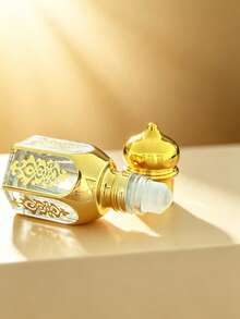 1 buah Botol Roll On Kaca Emas Motif Arab Vintage, Botol Roll On Parfum Attar Minyak Esensial Kosong yang Dapat Diisi Ulang, Botol Penyimpanan Sampel Kosmetik Portabel untuk Perjalanan dengan Tutup Emas - MultiWarna - View 2