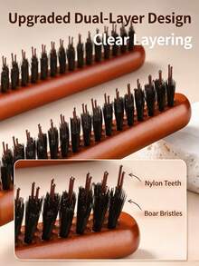 This Is A Beautiful Gift For You And Your Loved One, Also Suitable For Gifting To Good Friends To Witness The Beauty Of Friendship, Imagine How Cool It Is For Two People To Have The Same Style - Triple-row Bristle Brush - View 3