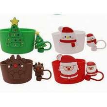 Christmas Tree Cup Decoration Set, Includes 2 Holiday Accessories, Designed For 30Oz And 40Oz Cups, With 10mm Silicone Straw Cap And Protective Sleeve - View 4