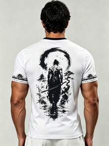 Personalized Custom Japanese Men's Soccer Jersey & Dragon Samurai Pattern Lightweight Soft & Match, Training, Casual Wear & Gift & Art - White - View 9