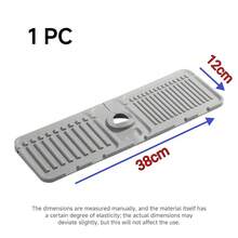 1pc Silicone Faucet Splash Guard Pad, Adjustable, Cuttable, Foldable Sink Water-Absorbing Mat, Kitchen Countertop And Bathroom Basin Water Flow Guide Protective Pad, Waterproof Stain Cleaning Accessory, Easy-To-Clean Home Storage, Gift For Family And Friends - Multicolor - View 16