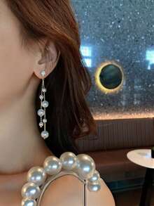 Long Beaded Tassel Earrings, Fashion Jewelry Earrings For Women - Pearl ear-rings - View 4