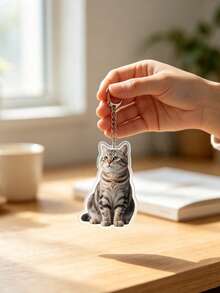 1/2 Pcs Custom Pet Photo Keychain, Custom Acrylic Key Chain, Personalized Bag Charm, Handbag Pendant, Gift For Pet Lovers - Multicolor - View 7
